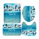 thumbnail image 2 of Juego de 4 cortinas de baño Patgoal con alfombras, juego de cortinas de ducha, juego de accesorios de baño, juego de accesorios de baño, cortina de baño, juego de cortinas de ducha con alfombras, 2 of 8
