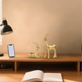 thumbnail image 5 of 2pcs Christmas Reindeer Figurines for Centerpieces: Gold Resin Reindeer Christmas Decor for Dining Room Table - Vintage Deer for Coffee Table Fireplace Entryway Shelves Office Indoor, 5 of 7