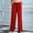 Red, variant on Tbopshirt Fashion Ladys High Waisted Pants Women's Spring and Autumn Solid Color Elastic Waist Cotton Linen Versatile Straight Tube Casual Wide Leg Pants