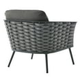thumbnail image 4 of Modway Stance Outdoor Patio Aluminum Armchair in Gray Charcoal, 4 of 7