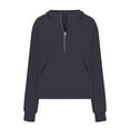 thumbnail image 4 of Ediodpoh Women's Hooded Zip up Pocketed Oversized Hoodies for Women for Fall and Winter Navy S, 4 of 5