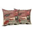 thumbnail image 6 of Ambesonne Vintage Throw Pillow Cover 2 Pack, Retro Poster Effect, 16", Vermilion Beige, 6 of 6