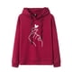 thumbnail image 1 of Sudadera con capucha para mujer, jersey de manga larga, sudadera informal holgada con estampado de corazón, suéter informal holgado con cordón para otoño e invierno, Tops, 1 of 3