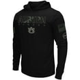 thumbnail image 2 of Men's Colosseum Black Auburn Tigers OHT Military Appreciation Hoodie Long Sleeve T-Shirt, 2 of 4