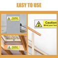 thumbnail image 4 of Self Adhesive Warning Signs 2Pcs Caution Stickers Suitable For Workshops Offering Yellow Color And PVC Construction, 4 of 4
