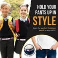 thumbnail image 4 of Kids Elastic Adjustable Strech Belt With Silver Square Buckle - Light Pink, 4 of 4