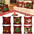 thumbnail image 2 of CEHVOM Housses de Coussin de Noël, Housses de Coussin de Noël Rouges 18x18, Housses de Coussin de Noël en Solde, Housse de Coussin de Noël en Lin pour Canapé Maison Décoration de Noël 1PCS, 2 of 8