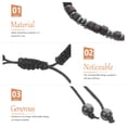 thumbnail image 6 of WRISTBIQUE Stone Beaded Bracelet Nylon Obsidian Hematite 1Pcs 6.3in to 9.4in, 6 of 8