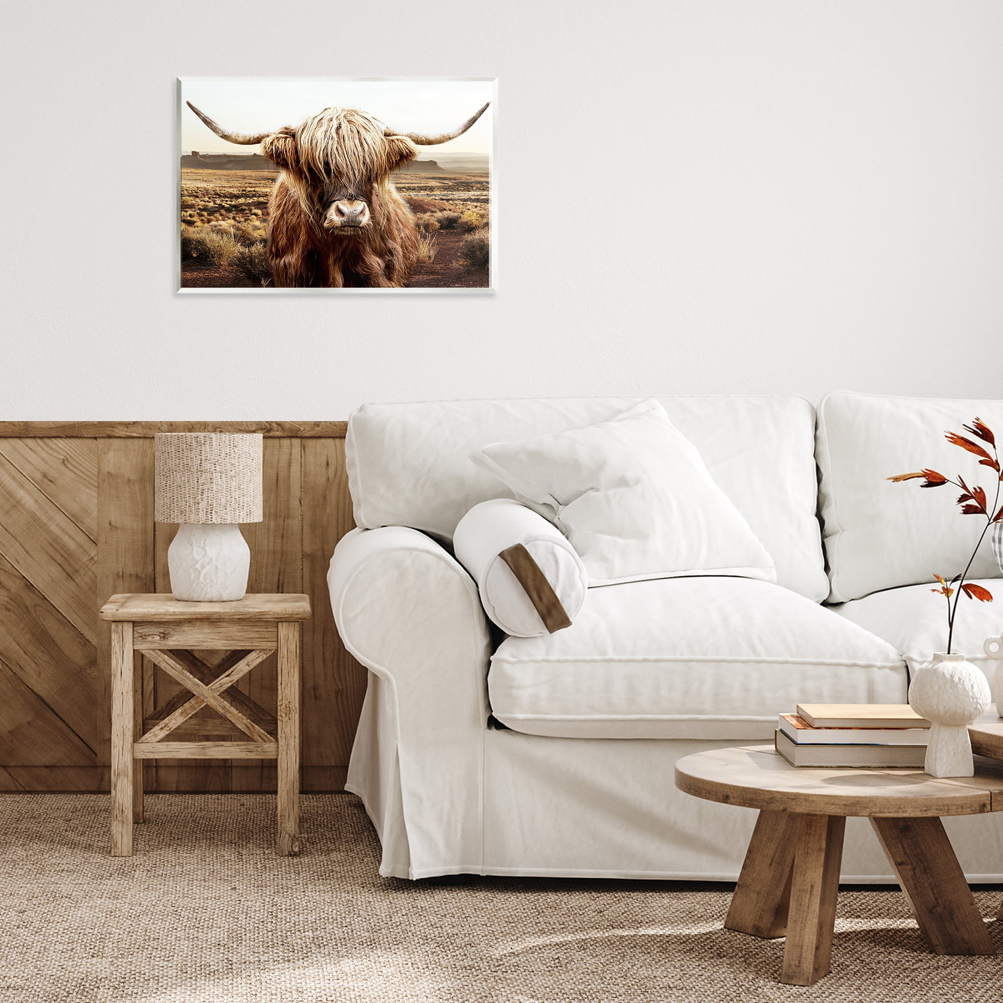 Stupell Industries Rugged Vegetation Cattle Portrait Wall Plaque Art, design by CAD Designs