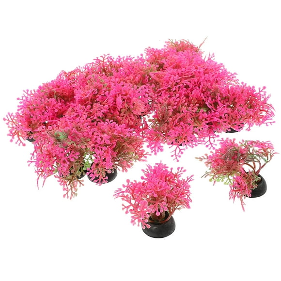 BEADCEST 20Pcs Fishtank Plants Plastic Decor for Betta Fish Tank Landscaping Home Decoration
