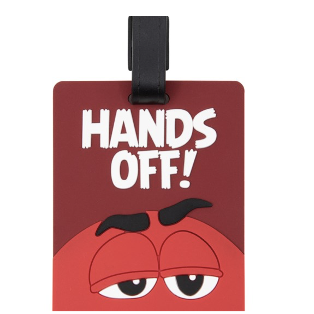 M&M'S M&M'S M&M's World Character Red Hands Off! Jumbo Luggage Tag