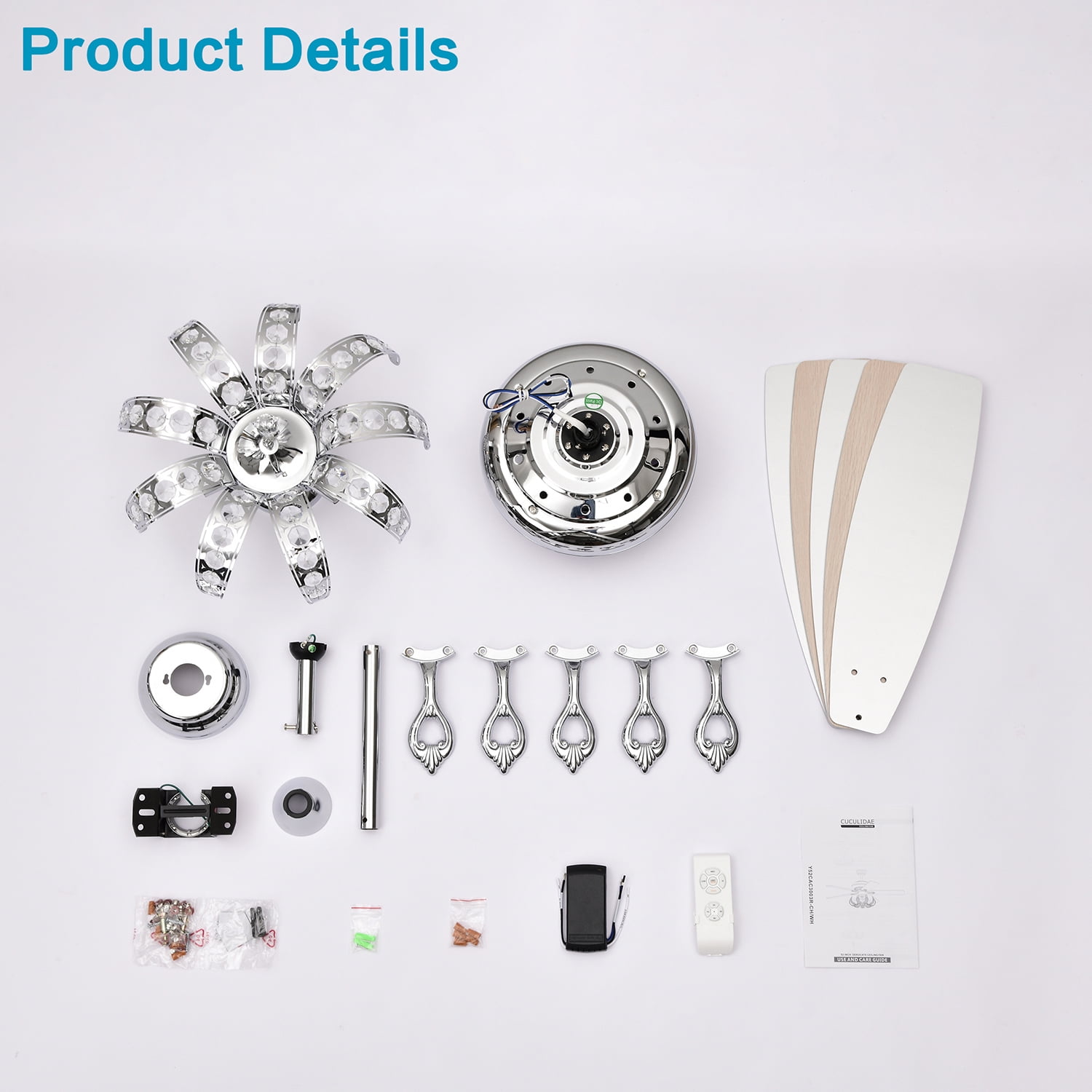 Resenkos Dual Crystal Lamp Shade Crystal Ceiling Fan with Lights Fandelier Chandelier Reversible Blades 3 Wind Speeds Remote Control, Modern Ceiling Fan for Bedroom Resenkos Dual Crystal Lamp Shade Crystal Ceiling Fan with Lights Fandelier Chandelier Reversible Blades 3 Wind Speeds Remote Control, Modern Ceiling Fan for Bedroom