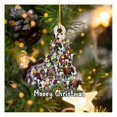 thumbnail image 1 of Creative Christmas Tree Pendant Wooden Painted Christmas Hanging Decoration For Home, 1 of 5
