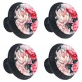 thumbnail image 2 of 4 Pcs Peony Knobs for Kitchen Cabinet Cupboard Dresser Bookcase Drawer Pulls Handles Round Home Decor, 2 of 8