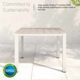 thumbnail image 4 of DuroGreen Park City 40" Square Dining Table Made With All-Weather Tangent Sustainable Lumber, High End Outdoor Dining Table, No Maintenance Patio Furniture, Easy Assembly, White with Paper Birch, 4 of 7