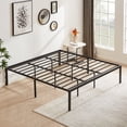 thumbnail image 5 of Katkuca 18" King Metal Platform Bed Frame, Strong Steel Slat Support, No Box Spring Needed, Easy Assembly, Black, 5 of 7