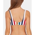 thumbnail image 2 of Volcom Junior's Draw The Line Printed Scoop Neck Bikini Top Swimsuit White Size X-Large, 2 of 3