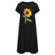 thumbnail image 4 of Vestido estampado de cuello redondo de manga corta de color sólido para mujer con bolsillos Vestido a media pierna Fridja  bnh1843, 4 of 4