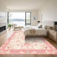 thumbnail image 3 of ODIKA 8'x10' Machine Washable Non-Slip Area Rug, Oriental Cream High Traffic Rug with Pad, Ivory, 1034205, 3 of 8