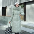 thumbnail image 1 of Abrigo de invierno para mujer, abrigo largo y grueso, chaqueta acolchada de algodón para mujer, 1 of 6