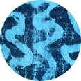 thumbnail image 1 of Ahgly Company Indoor Round Oriental Light Blue Modern Area Rugs, 8' Round, 1 of 4