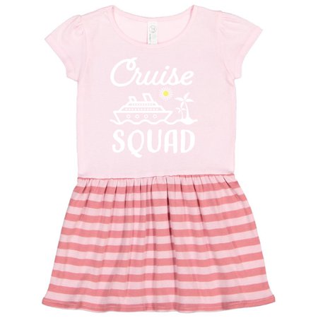 

Inktastic Cruise Squad with Vector Cruise Ship and Palm Trees Gift Toddler Girl Dress