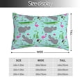 thumbnail image 2 of Zufioo Hippo With Flamingos And Crocodiles Print Double-Sided Throw Pillow Cover, Pillow Protector Home Decor - With Hidden Zipper, Suitable for Bedroom, Living Room, Car Interior-16"x24", 2 of 6