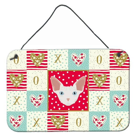 Carolines Treasures CK5170DS812 Sphynx Cat Love Wall or Door Hanging Prints 8x12 multicolor