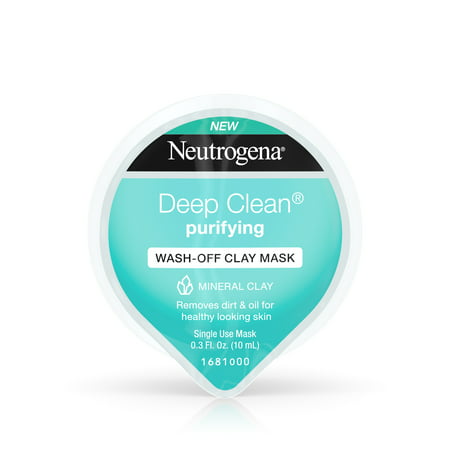 Neutrogena Deep Clean Purifying Wash-Off Clay Face Mask, 0.3 fl. (The Best Face Mask For Oily Skin)
