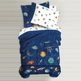 thumbnail image 5 of Dream Factory Outer Space Full 8 Piece Comforter Set, Cotton/Polyester, Dark Blue, Orange, Multi, 5 of 6