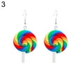 thumbnail image 6 of SmartBy Fashion Rainbow Lollipop Candy Dangle Hook Earrings Women Jewelry Gift Party, 6 of 7
