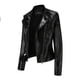 thumbnail image 3 of Chaquetas para mujer Slim Leather Stand Collar Zip Motocicleta Traje Cinturón Abrigo Chaqueta Tops Odeerbi ODB-3, 3 of 4