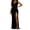 Black, variant on Formal Dresses for Women Cocktail Evening Wedding Guest Dress Tight Waist Backless High Slit Bodycon Maxi Dress,Brown (S)
