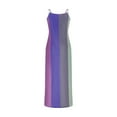 thumbnail image 5 of 2026 ! under $5 asdoklhq Womens Plus Size Dresses,Women's Ladies Plus Size Loose Stripe Sleeveless V-Collar Long Dress Maxi Dress, 5 of 8