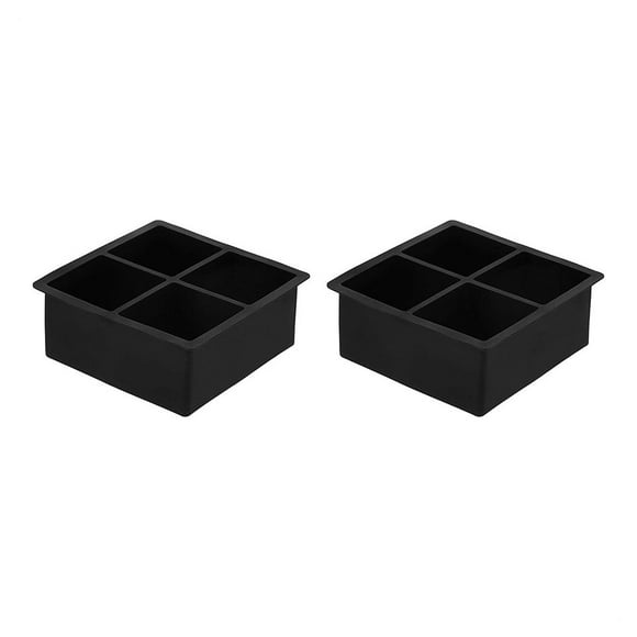 2pcs Silicone Ice Grid Food Grade Silicone Ice Grid Four Grid Square Ice Mold Silicone 4 Grid Combination Ice Grid