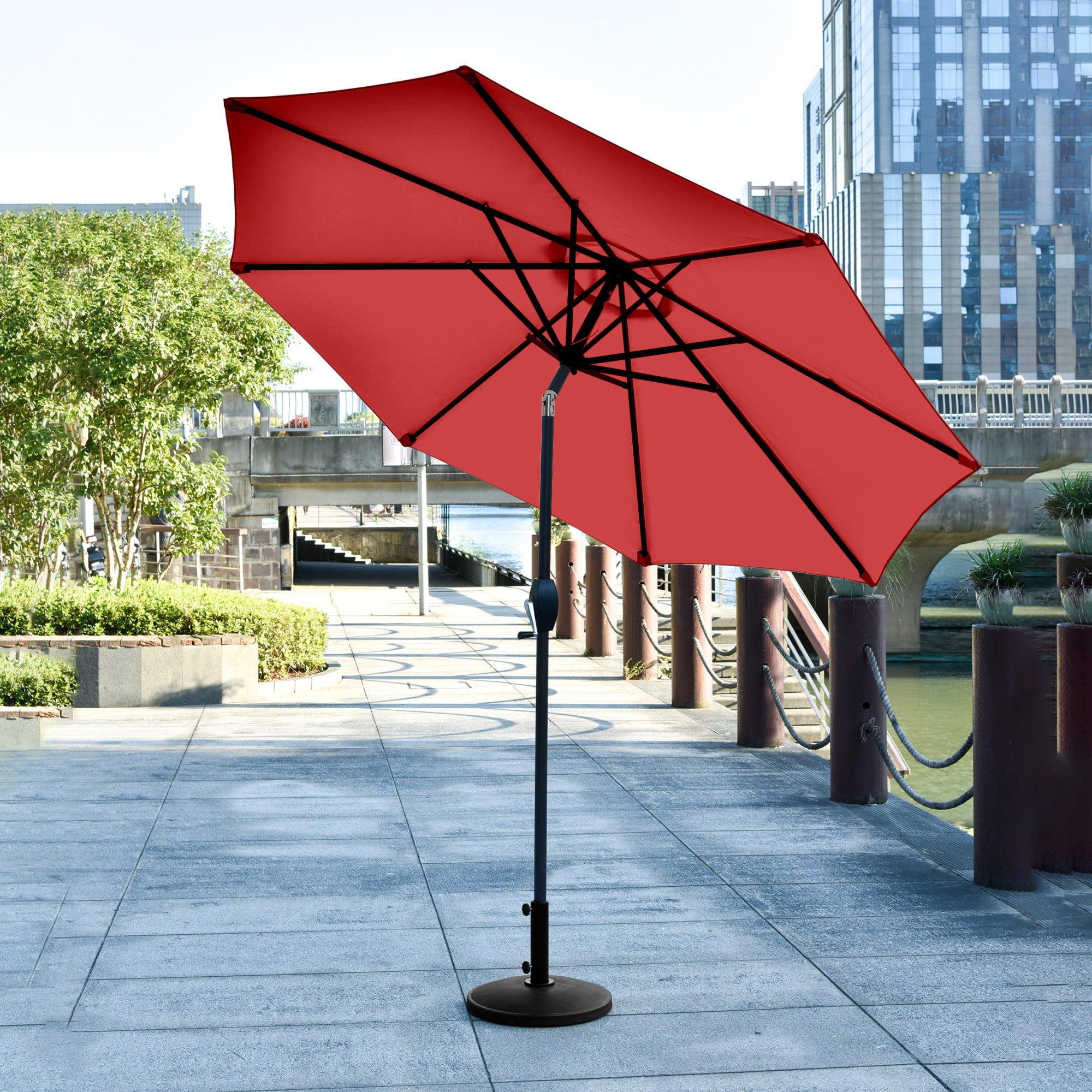 MYARD Umbrella Cone Wedge for Patio Table Hole 1.8-2.4"Pole 3/8" 4 holes Black 