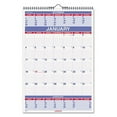 thumbnail image 2 of AT-A-GLANCE Three-Month Wall Calendar, 15 1/2 x 22 3/4, 2017, 2 of 2