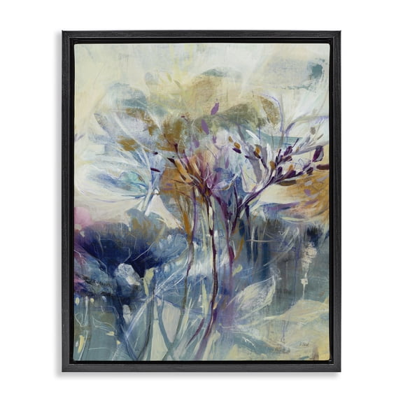 Stupell Industries Modern Soft Wildflower Reverie Black Floating Frame Canvas Art, 17 x 21, by K. Nari