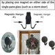 thumbnail image 3 of Set of 2 magnetic hooks for wreaths by placing a magnet on each side of the glass, or they can also be used on steel doors alone, (magnetic base with, 3 of 5