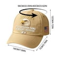 thumbnail image 4 of Military Veteran Baseball Cap with DD-214 Design, Patriotic Service Hat for Retired Soldiers, Adjustable Men's Hat for Veterans Day Gifts (Beige), 4 of 5