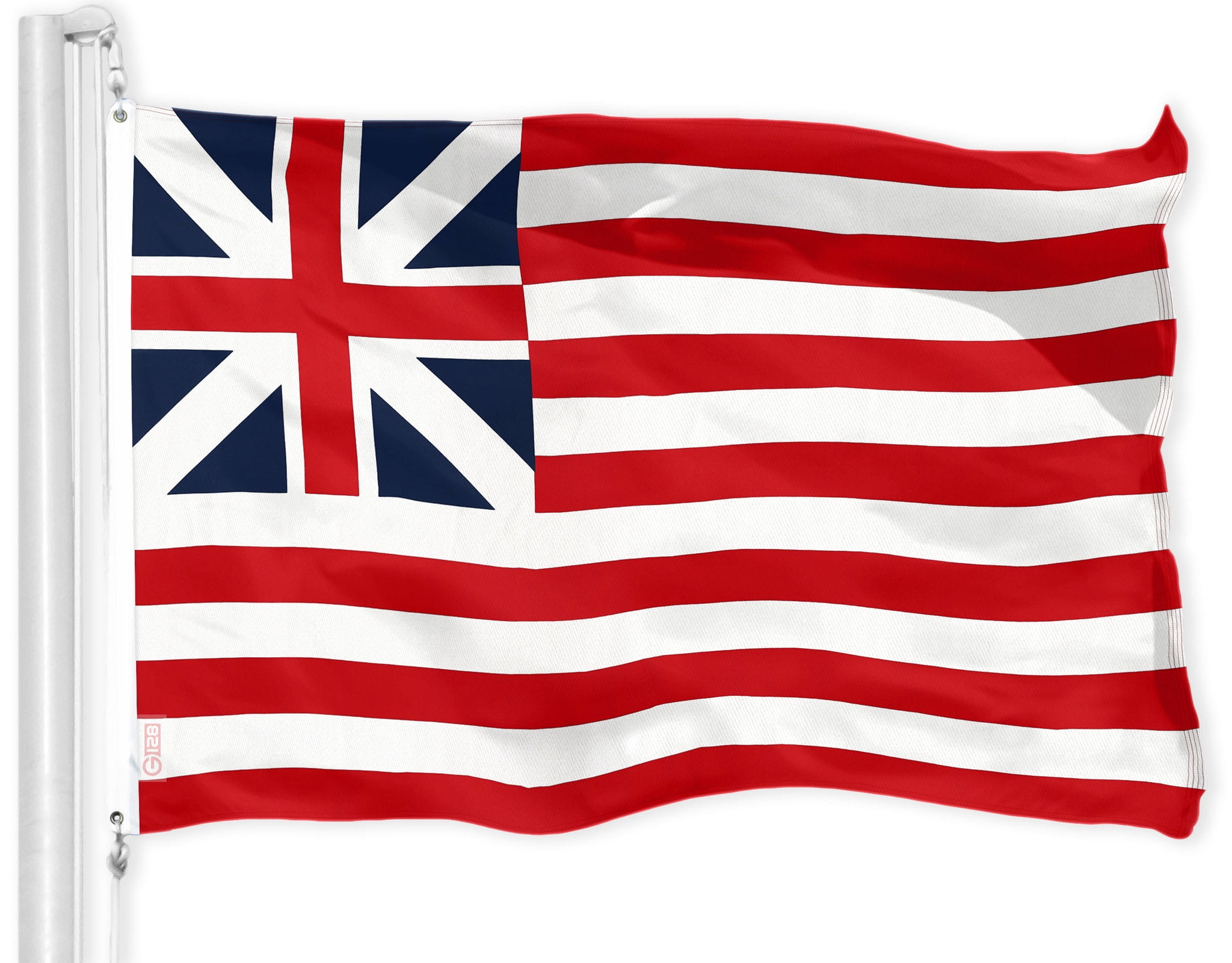 G128 Combo Pack: USA American Flag 3x5 Ft 150D Printed Stars & Grand Union Flag 3x5 Ft 150D Printed