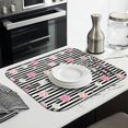 thumbnail image 3 of Pioneer Flower Floral Print Pattern Kitchen Dish Drying Mat 1 Pack, Ultra Absorbent Microfiber Drainer Mat, 16"x18", 3 of 6