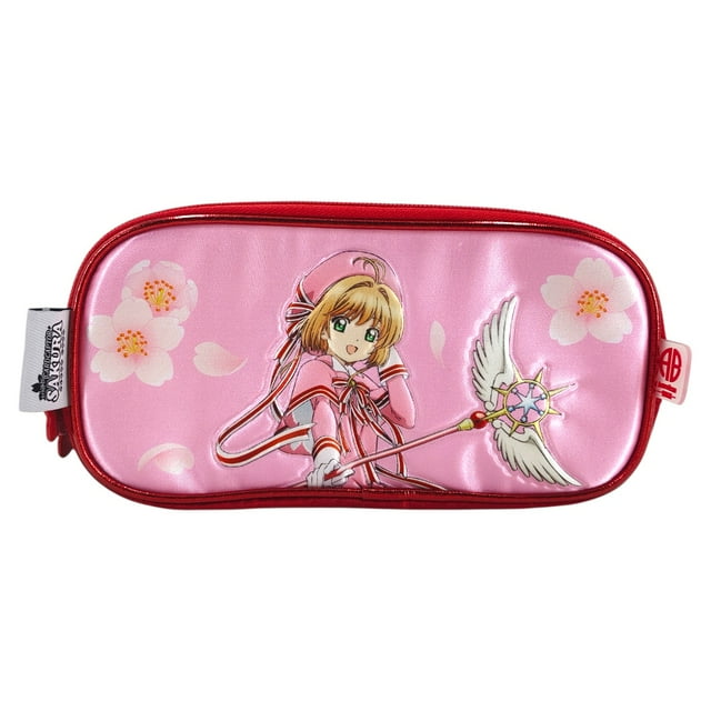 Lapicera Escolar para Niña de Anime Sakura Cardcaptor doble Cierre Multicolor
