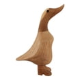 thumbnail image 6 of Bamboo Wood Duck in Boots Figurine for Home Decor - Sculptural Ornament for Bathroom, Office, and Living Room Decor - Decorative Statue for Shelf Accent and Coffee Table - 9", Brown & Tan, 6 of 13