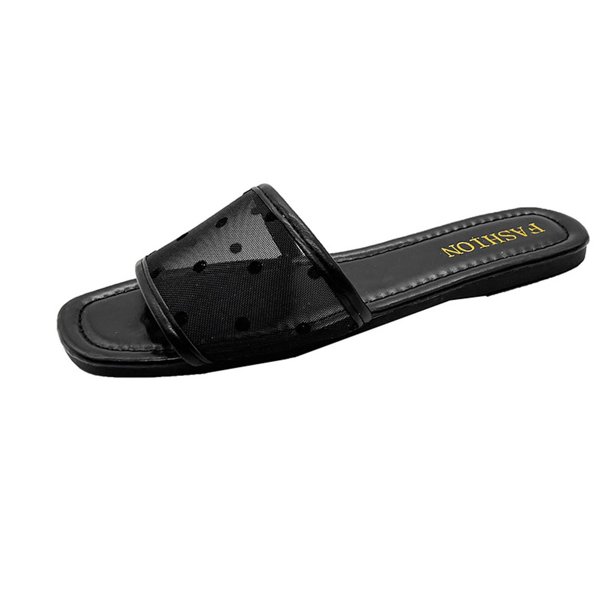 Flat Sandals Flat Sandals Comfortable Shoes Polka Dot Tulle Open