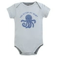 thumbnail image 3 of Touched by Nature Infant Boy Organic Cotton Bodysuits, Mystic Sea, 18-24 Months, 3 of 7