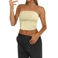 thumbnail image 2 of Women's Sexy Solid Color Crop Top Strapless Tube Top, Backless, Polyester, Sizes XS XL, 2 of 5