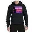 thumbnail image 2 of Wild Bobby, Majestic Dolphins Jumping During Sunset, Animal Lover, Unisex Graphic Hoodie Sweatshirt, Black, X-Large, 2 of 3