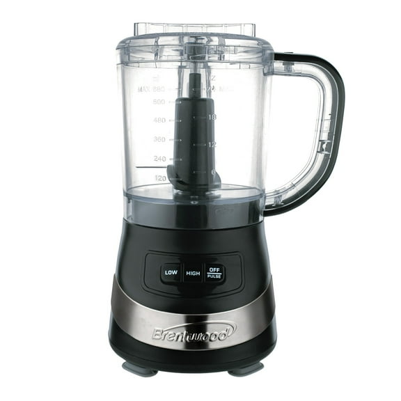 Brentwood 3-Cup Food Processor, Black, FP-549BKPT