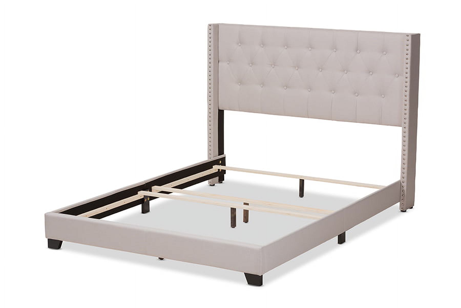 Baxton Studio Brady Modern and Contemporary Beige Fabric Upholstered Full-Size Bed - image 3 of 10